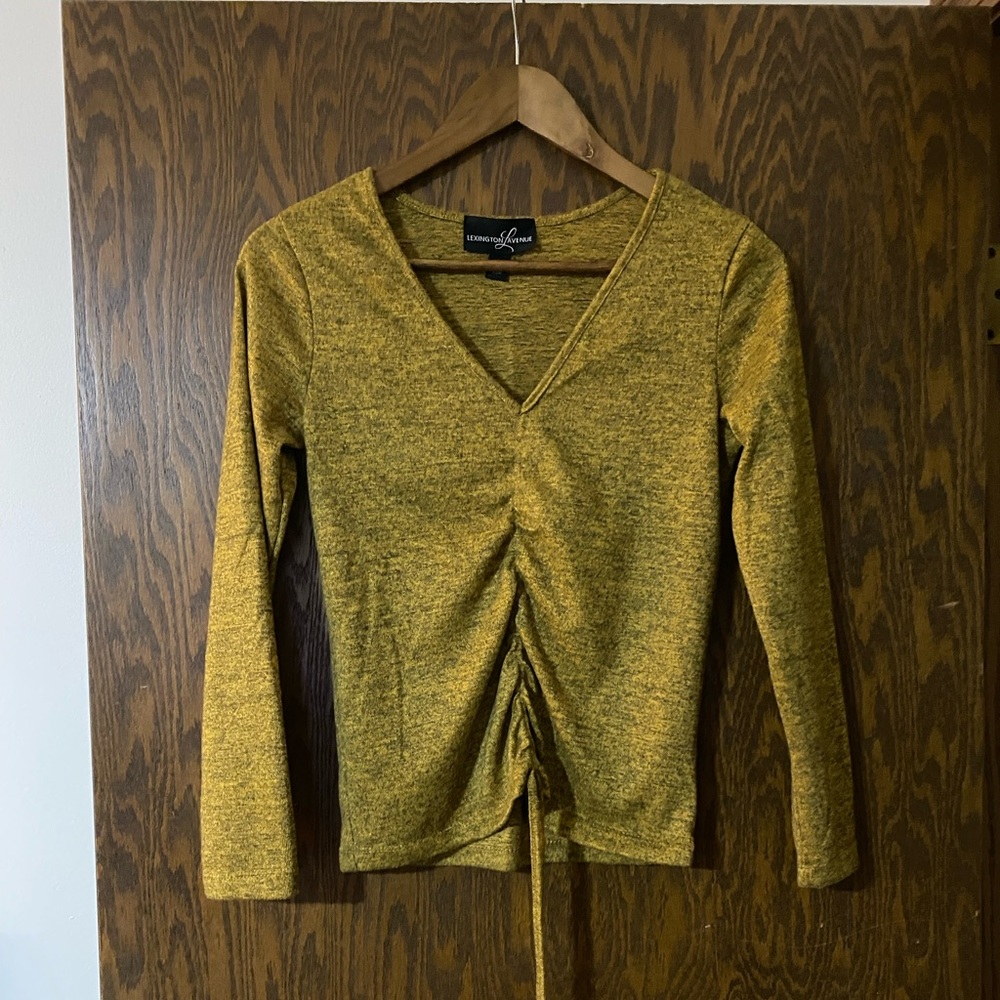 Lexington Avenue Elegant Mustard Long Sleeve Top